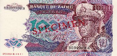 Beschrijving voorzijde: SPECIMEN